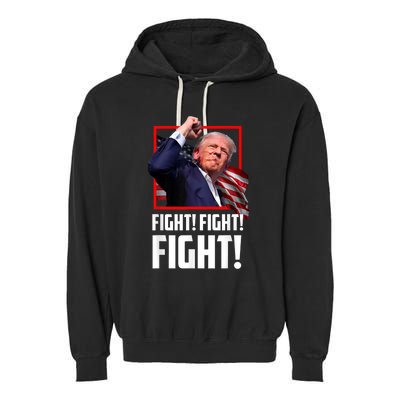 Donald Trump Fight Fighting Fighters Supporters Americans Garment-Dyed Fleece Hoodie