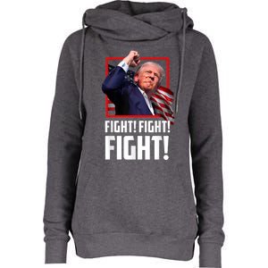 Donald Trump Fight Fighting Fighters Supporters Americans Womens Funnel Neck Pullover Hood