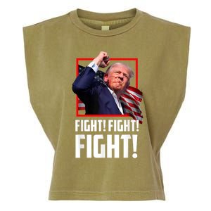 Donald Trump Fight Fighting Fighters Supporters Americans Garment-Dyed Women's Muscle Tee