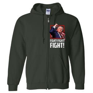 Donald Trump Fight Fighting Fighters Supporters Americans Full Zip Hoodie