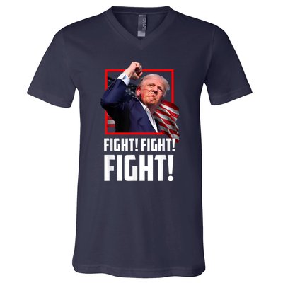 Donald Trump Fight Fighting Fighters Supporters Americans V-Neck T-Shirt