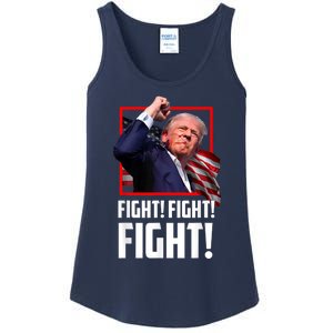 Donald Trump Fight Fighting Fighters Supporters Americans Ladies Essential Tank