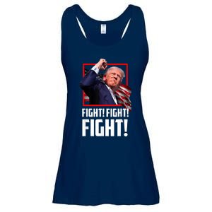 Donald Trump Fight Fighting Fighters Supporters Americans Ladies Essential Flowy Tank