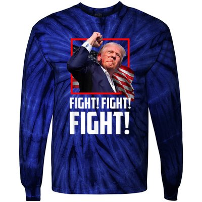 Donald Trump Fight Fighting Fighters Supporters Americans Tie-Dye Long Sleeve Shirt