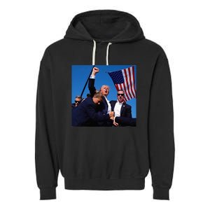 Donald Trump Fight Fist 2024 Garment-Dyed Fleece Hoodie