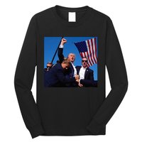 Donald Trump Fight Fist 2024 Long Sleeve Shirt