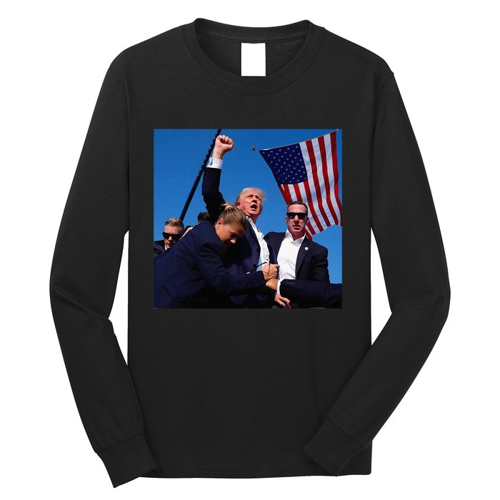 Donald Trump Fight Fist 2024 Long Sleeve Shirt