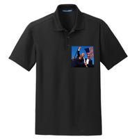 Donald Trump Fight Fist 2024 Dry Zone Grid Polo