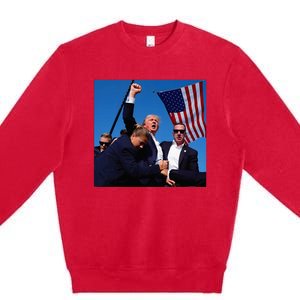 Donald Trump Fight Fist 2024 Premium Crewneck Sweatshirt