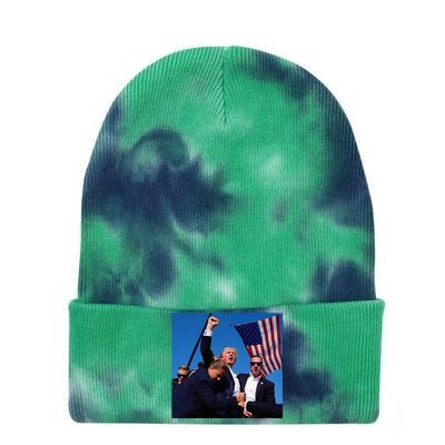 Donald Trump Fight Fist 2024 Tie Dye 12in Knit Beanie