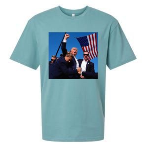 Donald Trump Fight Fist 2024 Sueded Cloud Jersey T-Shirt