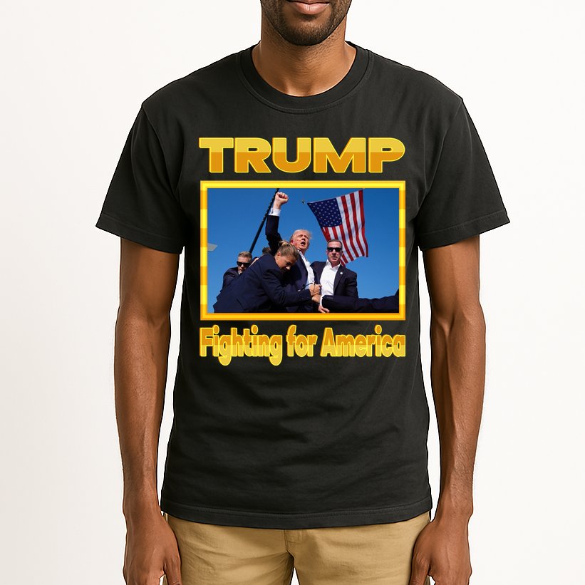 Donald Trump Fighting For America Tall T-Shirt