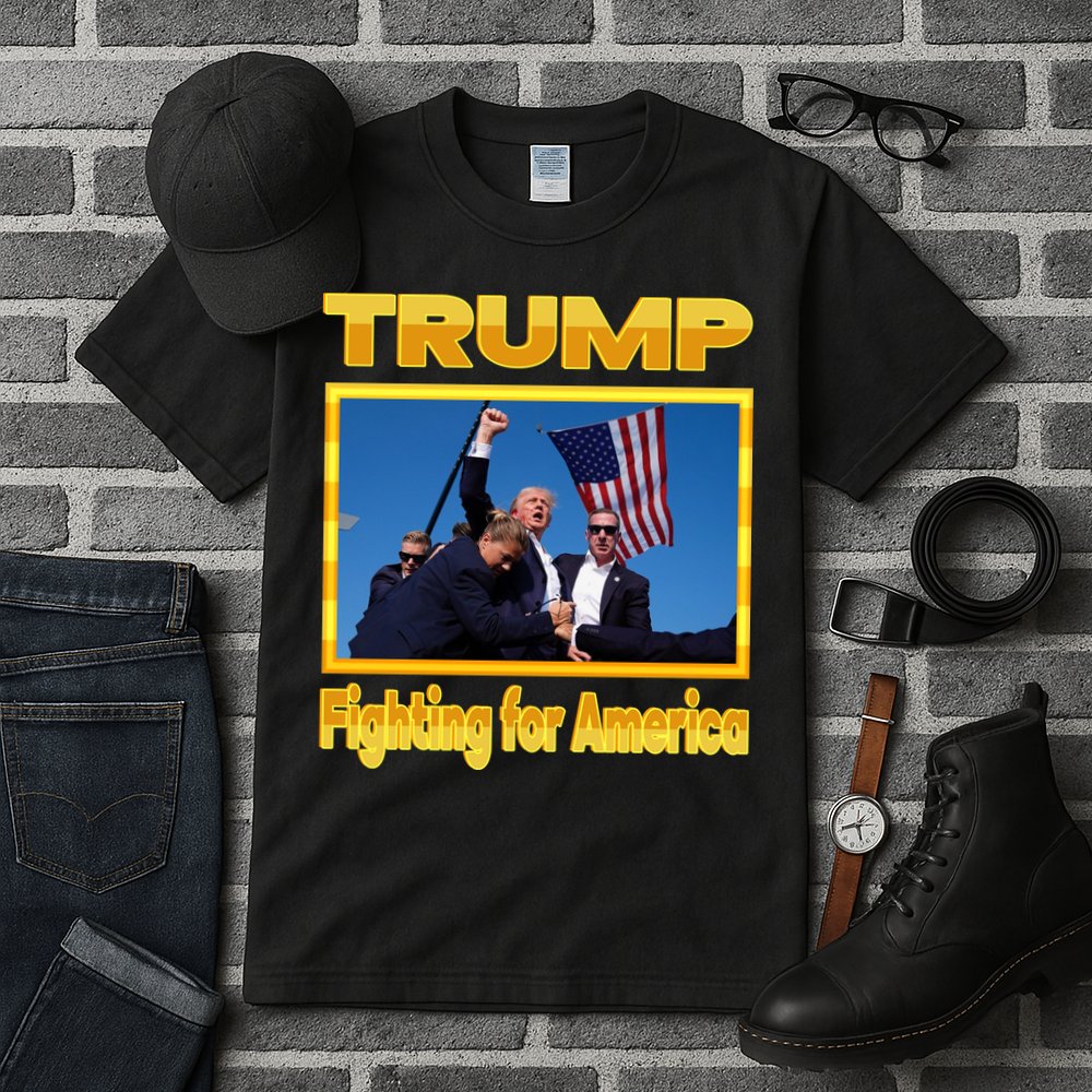 Donald Trump Fighting For America Tall T-Shirt