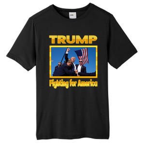 Donald Trump Fighting For America Tall Fusion ChromaSoft Performance T-Shirt