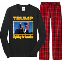 Donald Trump Fighting For America Long Sleeve Pajama Set