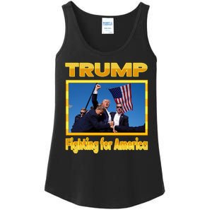 Donald Trump Fighting For America Ladies Essential Tank