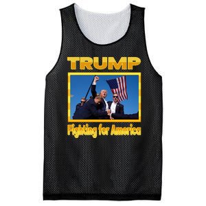 Donald Trump Fighting For America Mesh Reversible Basketball Jersey Tank