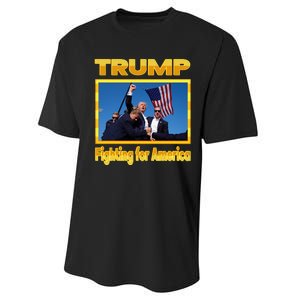 Donald Trump Fighting For America Performance Sprint T-Shirt