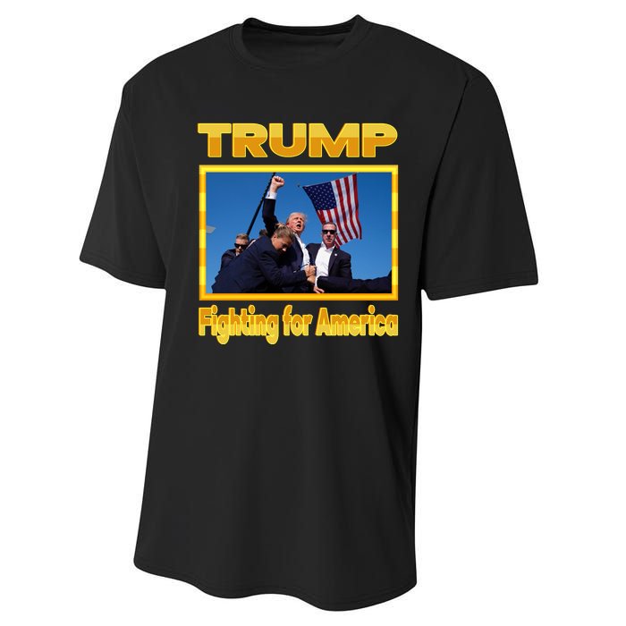 Donald Trump Fighting For America Performance Sprint T-Shirt