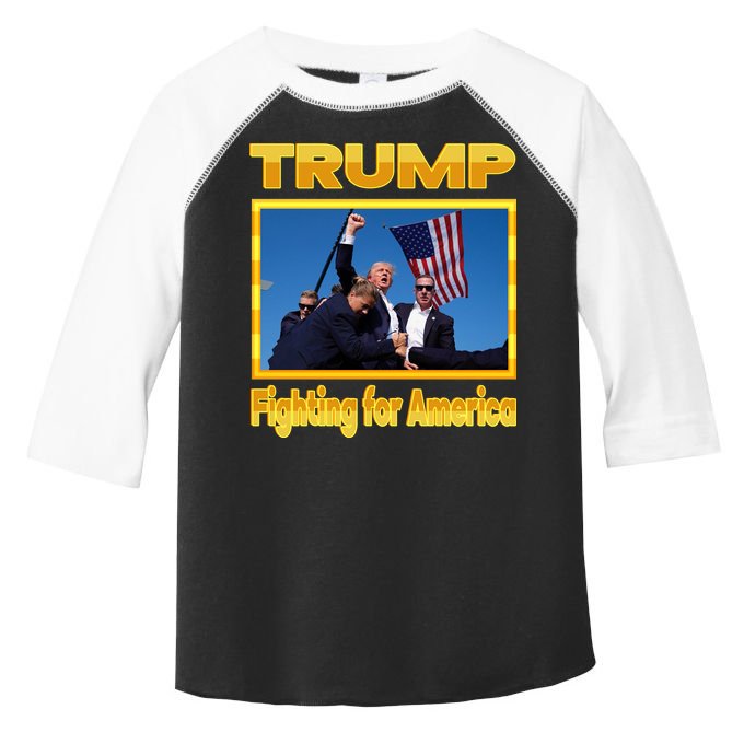 Donald Trump Fighting For America Toddler Fine Jersey T-Shirt