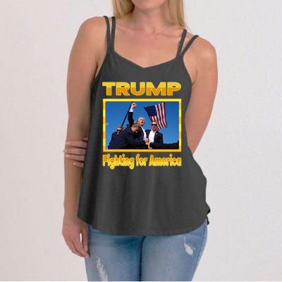 Donald Trump Fighting For America Women's Strappy Tank