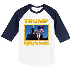 Donald Trump Fighting For America Baseball Sleeve Shirt