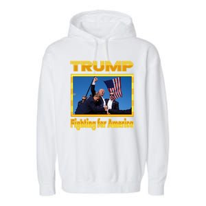 Donald Trump Fighting For America Garment-Dyed Fleece Hoodie