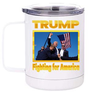 Donald Trump Fighting For America 12 oz Stainless Steel Tumbler Cup