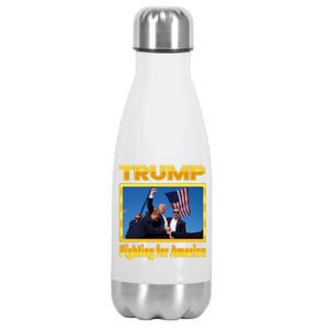 Donald Trump Fighting For America Stainless Steel Insulated Water Bottle