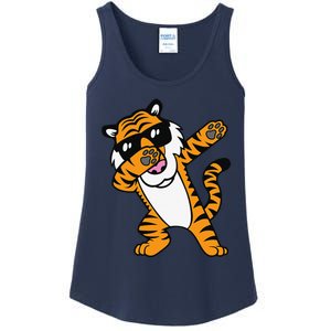 Dabbing Tiger Funny Cool Dancing Big Cat Dab Ladies Essential Tank