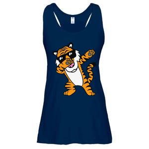 Dabbing Tiger Funny Cool Dancing Big Cat Dab Ladies Essential Flowy Tank