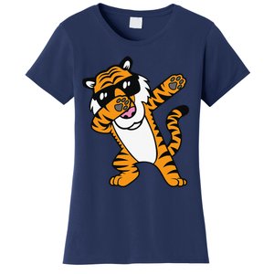 Dabbing Tiger Funny Cool Dancing Big Cat Dab Women's T-Shirt