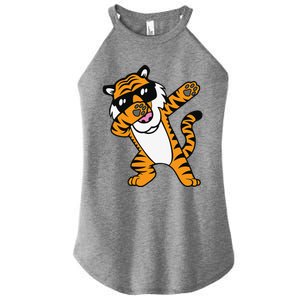 Dabbing Tiger Funny Cool Dancing Big Cat Dab Women's Perfect Tri Rocker Tank