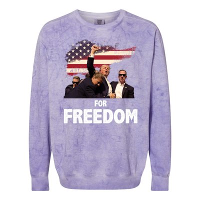 Donald Trump For Freedom Colorblast Crewneck Sweatshirt