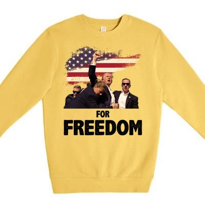 Donald Trump For Freedom Premium Crewneck Sweatshirt