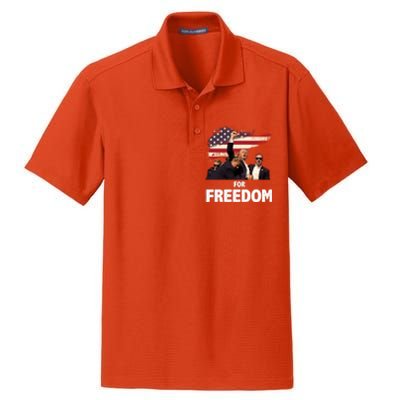 Donald Trump For Freedom Dry Zone Grid Polo