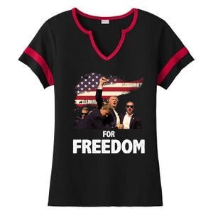 Donald Trump For Freedom Ladies Halftime Notch Neck Tee