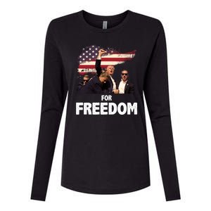 Donald Trump For Freedom Womens Cotton Relaxed Long Sleeve T-Shirt