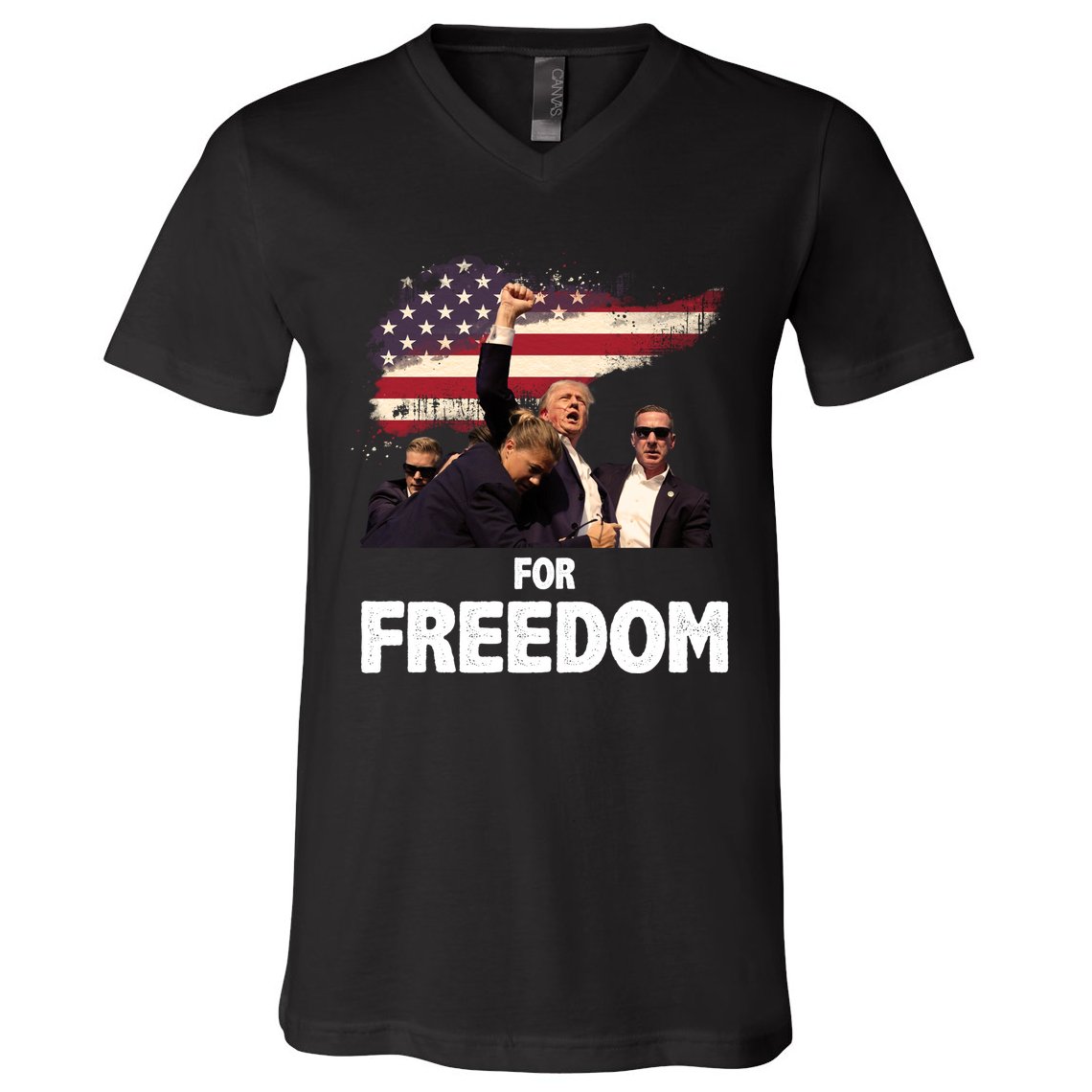 Donald Trump For Freedom V-Neck T-Shirt