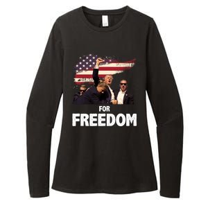 Donald Trump For Freedom Womens CVC Long Sleeve Shirt