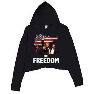 Donald Trump For Freedom Crop Fleece Hoodie