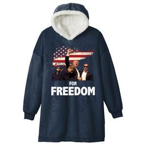 Donald Trump For Freedom Hooded Wearable Blanket