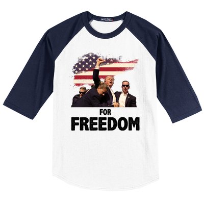 Donald Trump For Freedom Baseball Sleeve Shirt