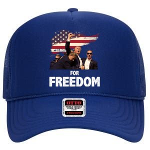 Donald Trump For Freedom High Crown Mesh Back Trucker Hat