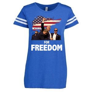 Donald Trump For Freedom Enza Ladies Jersey Football T-Shirt