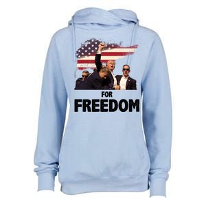 Donald Trump For Freedom Womens Funnel Neck Pullover Hood