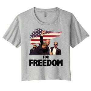 Donald Trump For Freedom Women's Crop Top Tee