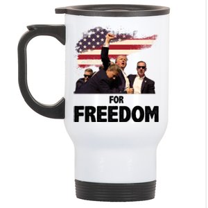 Donald Trump For Freedom Stainless Steel Travel Mug