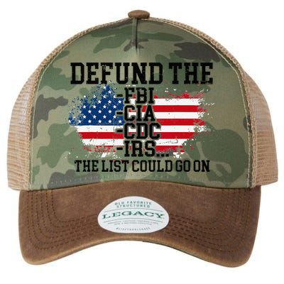 DEFUND THE FBI CIA CDC IRS... The List Could Go On Legacy Tie Dye Trucker Hat