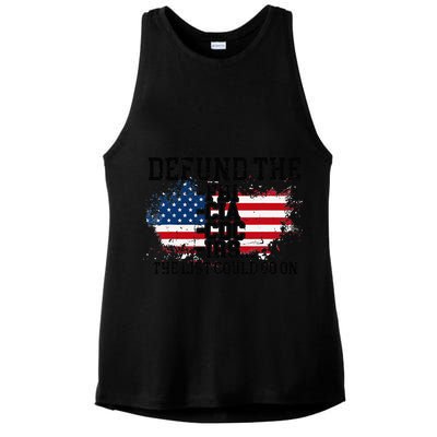 DEFUND THE FBI CIA CDC IRS... The List Could Go On Ladies PosiCharge Tri-Blend Wicking Tank